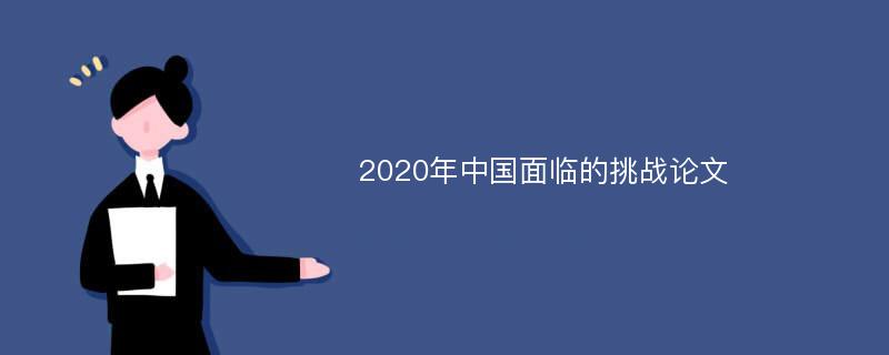 2020年中国面临的挑战论文